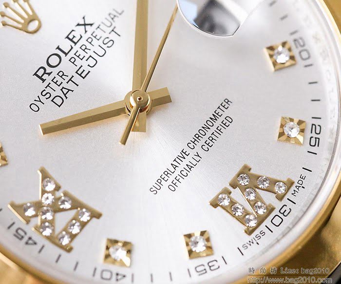 ROLEX勞力士 日誌月相型 904蠔式鋼 18k微納米電鍍金 五珠帶 三度防水性能 全自動進口機械男表  wssb5065